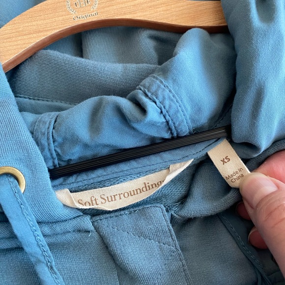 Soft Surroundings Flannel lined hooded dress size XS. - Picture 3 of 4